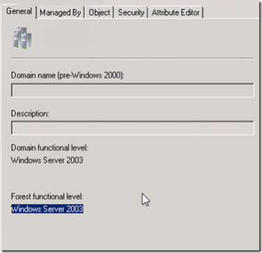 Domain and forest functional level