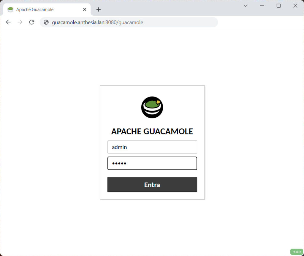 Apache Guacamole - Login